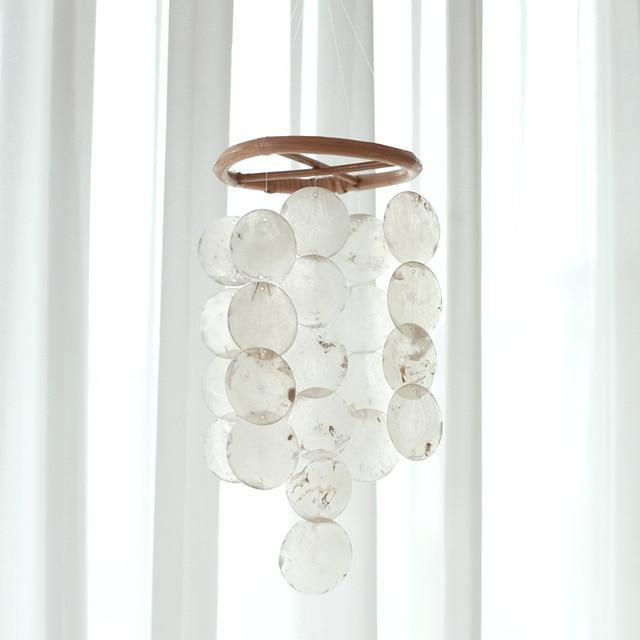 Handmade Nursery Shell Mobile Wind Chime Round Short | Sage & Sill