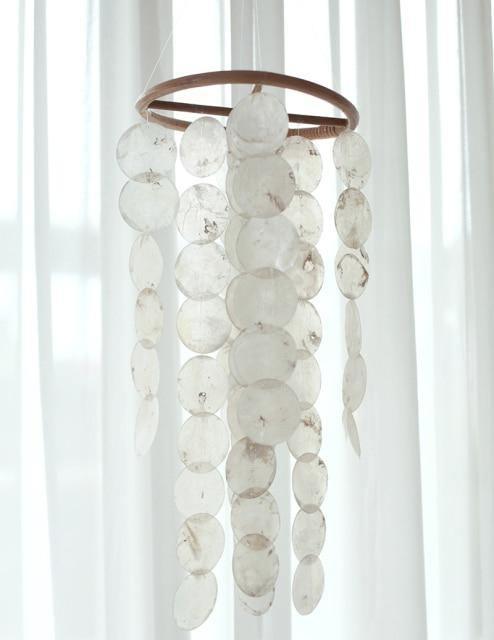 Handmade Nursery Shell Mobile Wind Chime Round Long | Sage & Sill