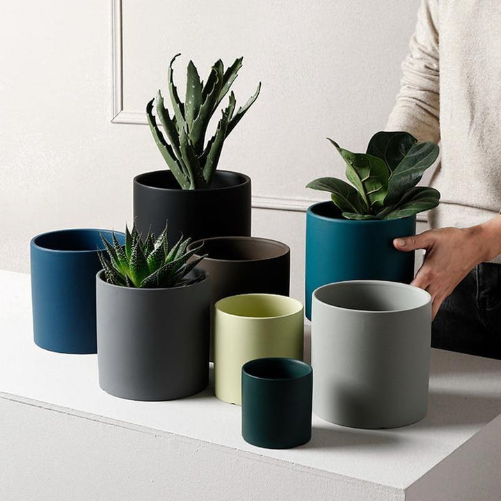 Colorful Classic Round Ceramic Pot Planter | Sage & Sill
