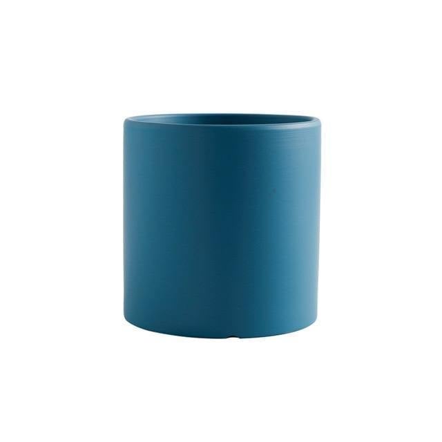 Colorful Classic Round Ceramic Pot Planter Teal / 14cm / No Tray | Sage & Sill