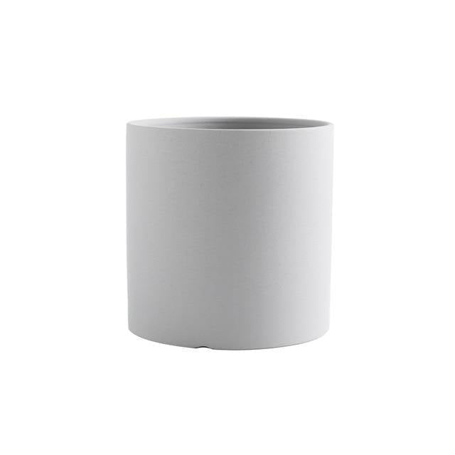 Colorful Classic Round Ceramic Pot Planter LightGrey / 8cm / No Tray | Sage & Sill