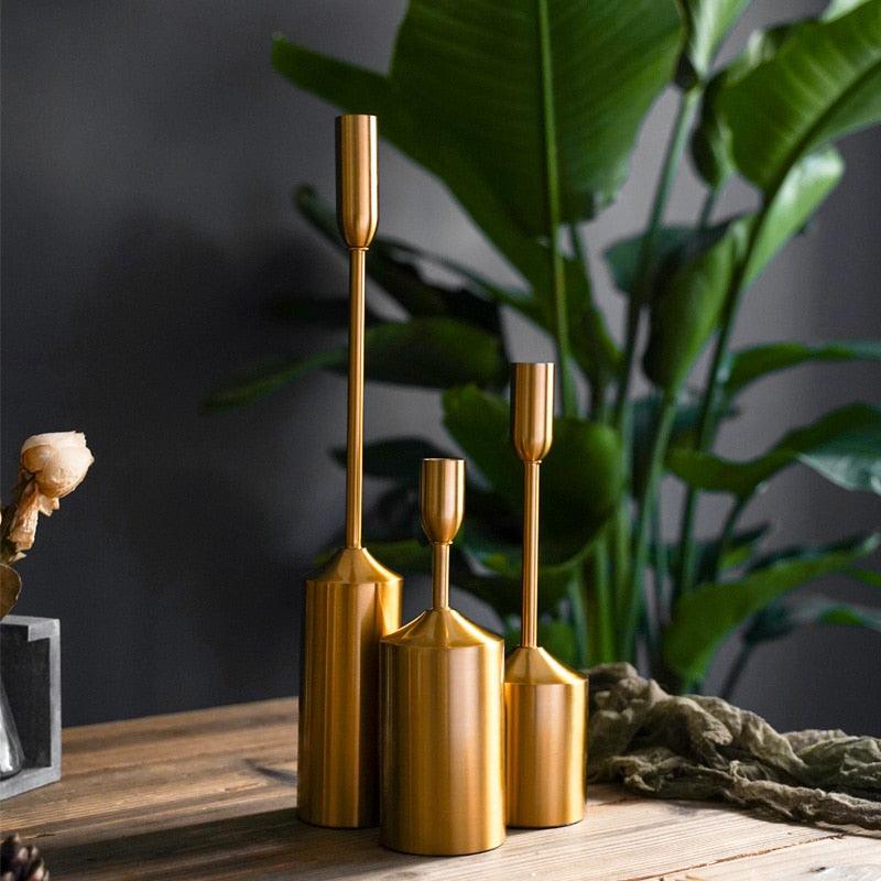 Gold Pillar Candle Holders | Sage & Sill