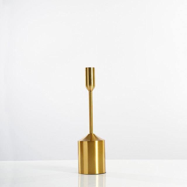 Gold Pillar Candle Holders Stretch | Sage & Sill
