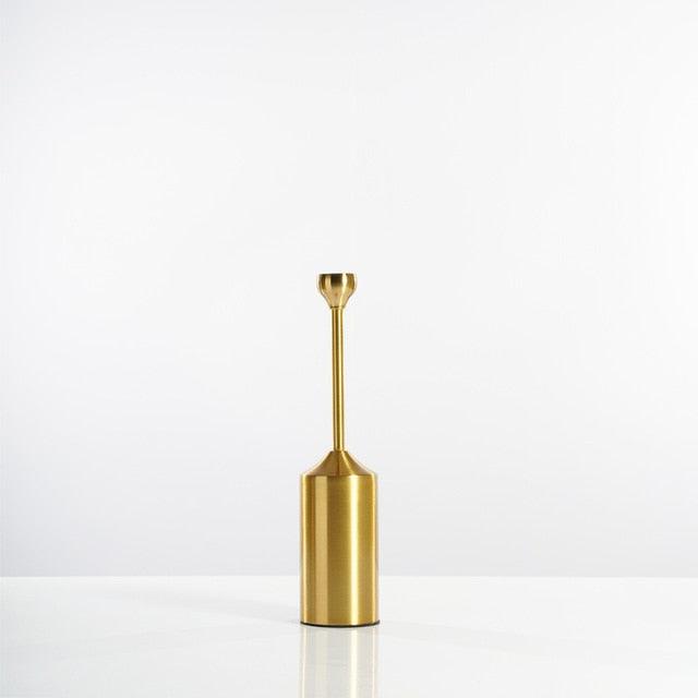 Gold Pillar Candle Holders Medium | Sage & Sill