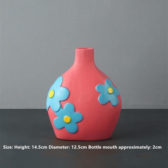 Flower Cutout Ceramic Vases LightCoral | Sage & Sill
