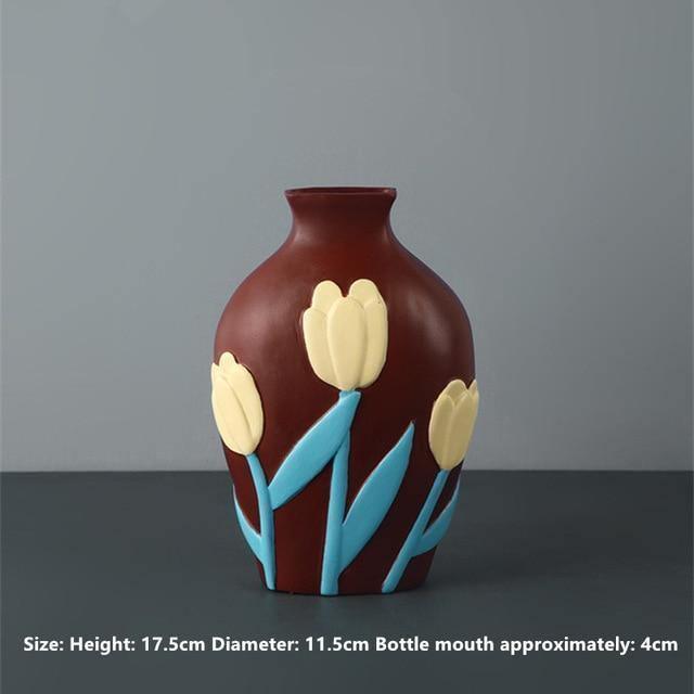 Flower Cutout Ceramic Vases Brown | Sage & Sill