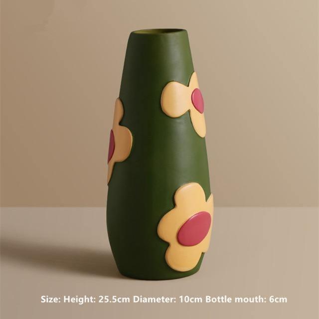 Flower Cutout Ceramic Vases DarkOliveGreen | Sage & Sill