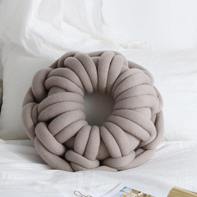 Beignet Donut Pillow LightGray | Sage & Sill