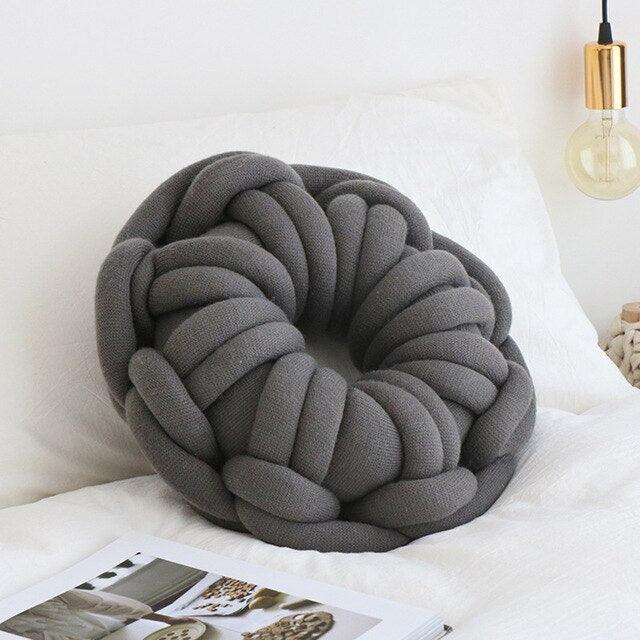 Beignet Donut Pillow Gray | Sage & Sill