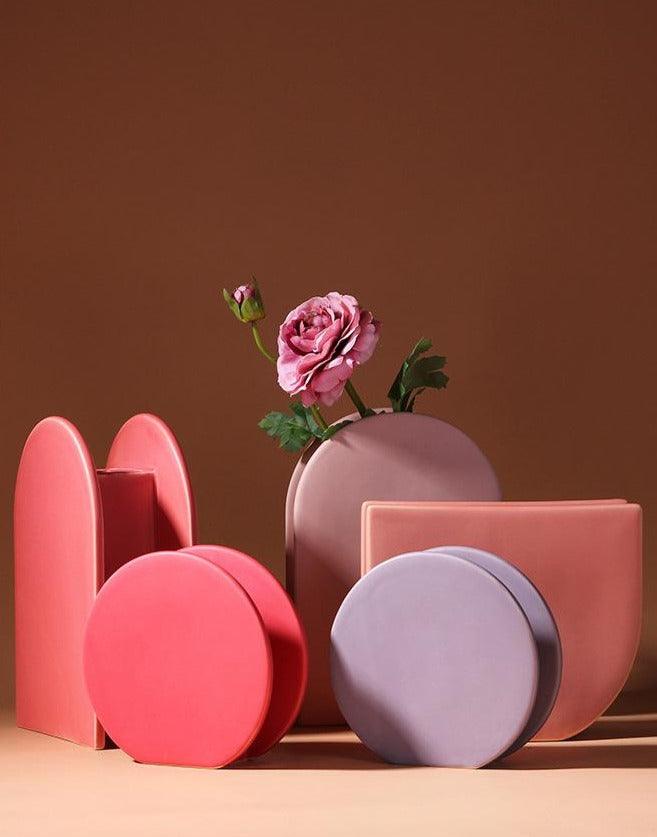 Rose & Lavender Geometric Ceramic Vases | Sage & Sill