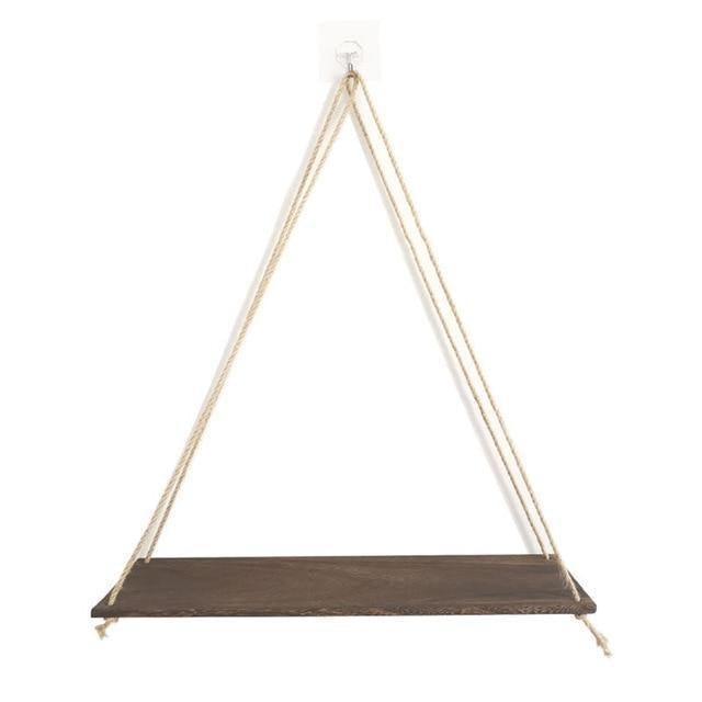 Wooden Rope Swing Wall-Mounted Shelf Sienna | Sage & Sill