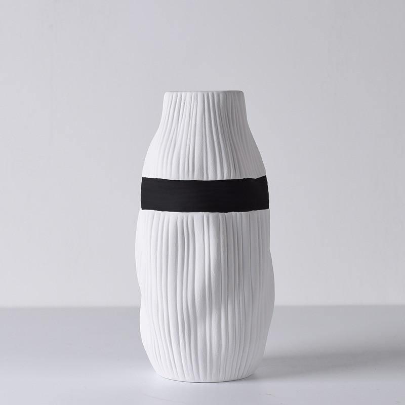 Contrast Ribbon Textured Ceramic Vase | Sage & Sill