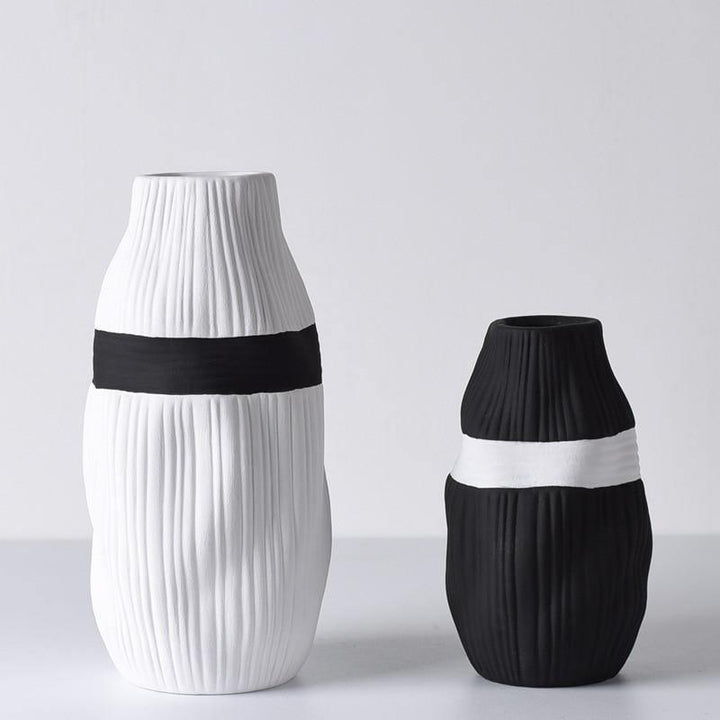 Contrast Ribbon Textured Ceramic Vase | Sage & Sill