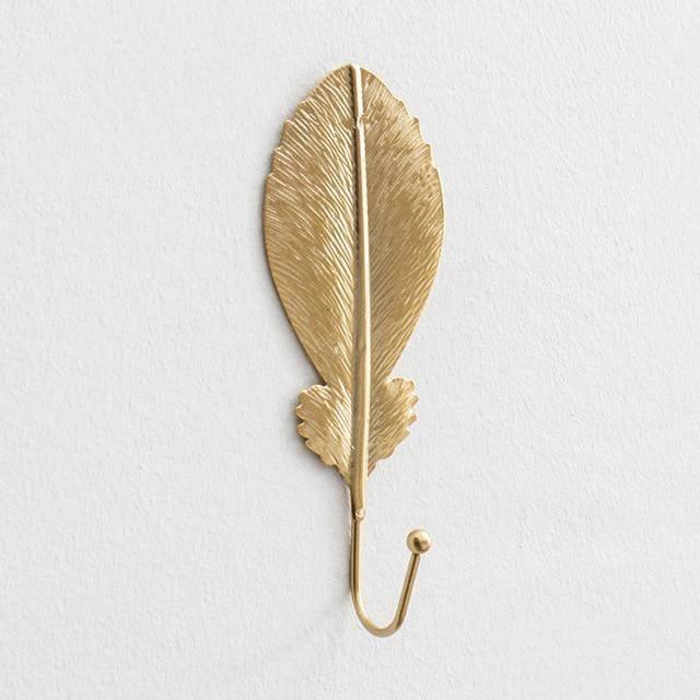 Nature's Leaves Metal Wall Hooks Gold / Willow | Sage & Sill