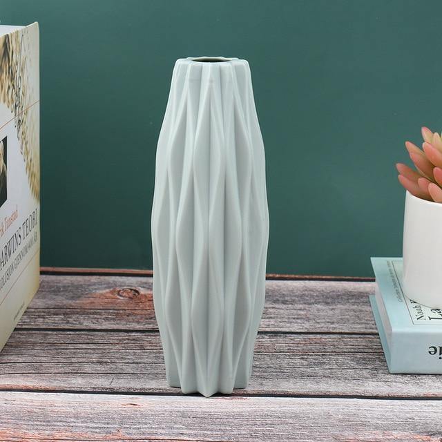 Geometric Narrow Flower Vase LightBlue | Sage & Sill