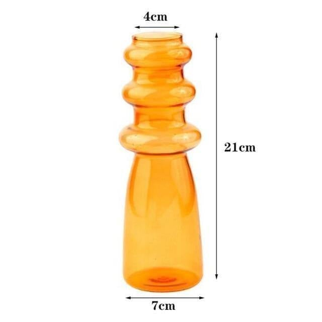 Blown Glass Bubble Vases Curvy / Orange | Sage & Sill