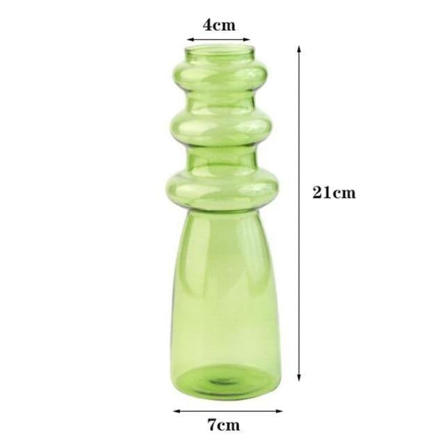 Blown Glass Bubble Vases Curvy / YellowGreen | Sage & Sill