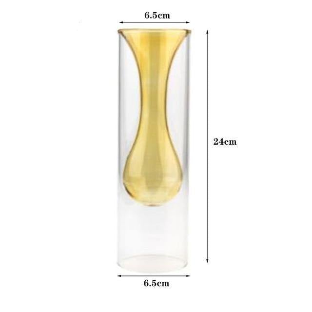 Blown Glass Bubble Vases Drop / Gold | Sage & Sill