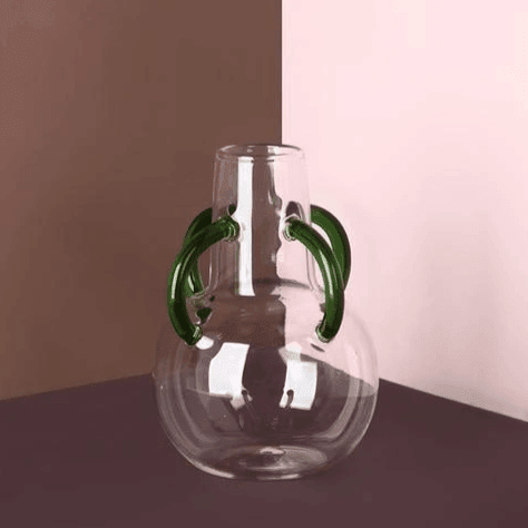 Arizona Whimsy Tinted Glass Vase Clear & Green Vase | Sage & Sill