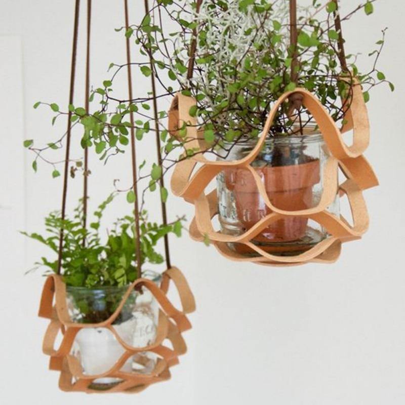 Vegan Leather and Rope Plant Hanger | Sage & Sill