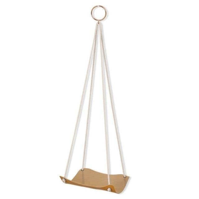Vegan Leather and Rope Plant Hanger Square / Tan / Large | Sage & Sill