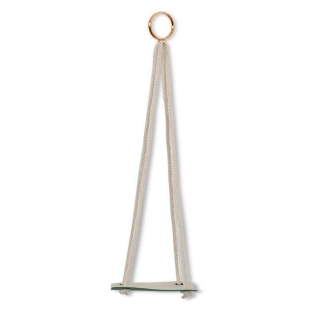 Vegan Leather and Rope Plant Hanger Square / SeaGreen / Large | Sage & Sill