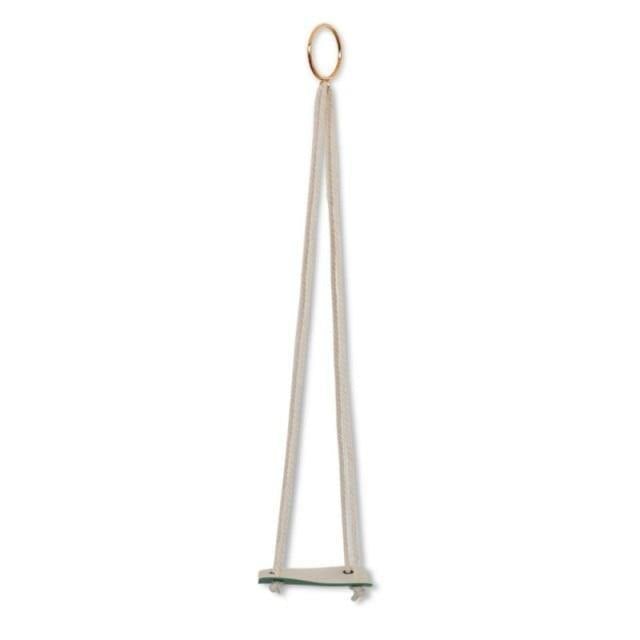 Vegan Leather and Rope Plant Hanger Square / SeaGreen / Small | Sage & Sill
