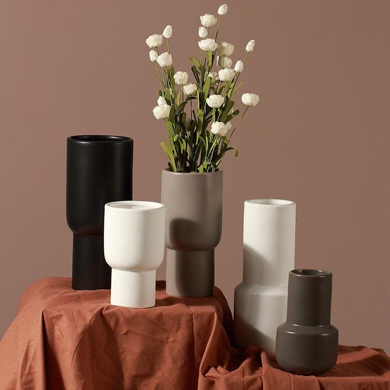 Taupe Monochrome Ceramic Vases | Handmade Finish – Sage & Sill