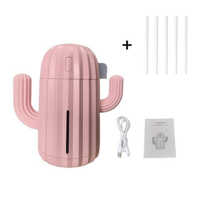Mini Cactus LED USB Humidifier Pink / 5x | Sage & Sill