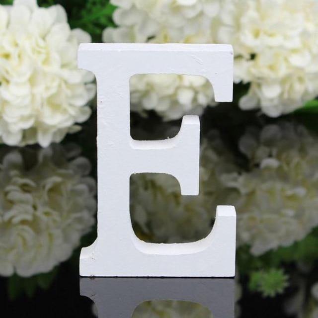White Freestanding Mountable Wooden Alphabet Letter E | Sage & Sill