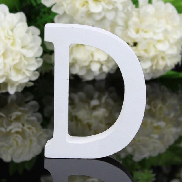 White Freestanding Mountable Wooden Alphabet Letter D | Sage & Sill