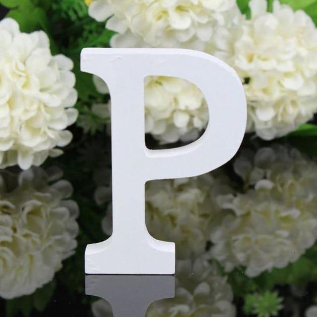 White Freestanding Mountable Wooden Alphabet Letter P | Sage & Sill