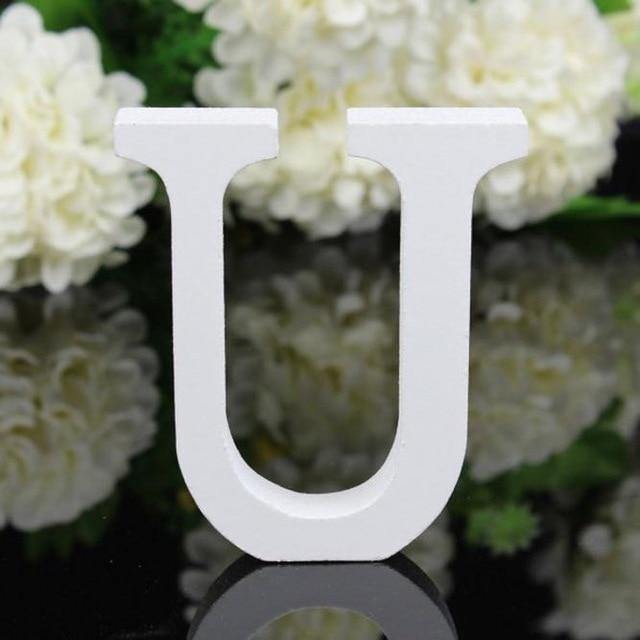 White Freestanding Mountable Wooden Alphabet Letter U | Sage & Sill