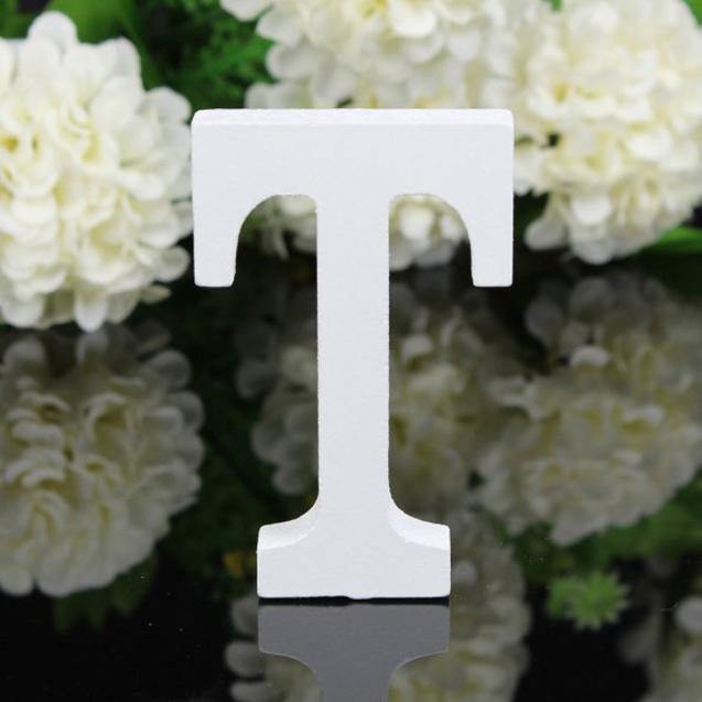 White Freestanding Mountable Wooden Alphabet Letter T | Sage & Sill