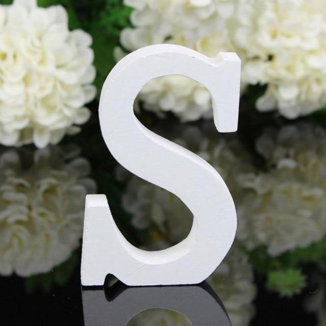 White Freestanding Mountable Wooden Alphabet Letter S | Sage & Sill