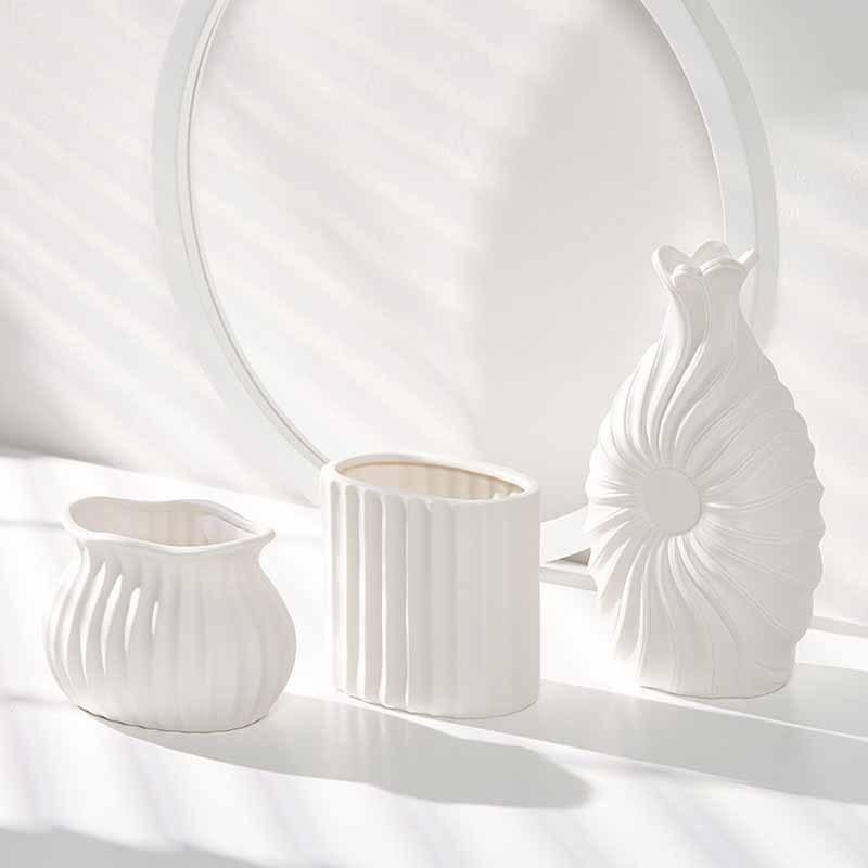 Swirl Textured Ceramic Flower Vase | Sage & Sill