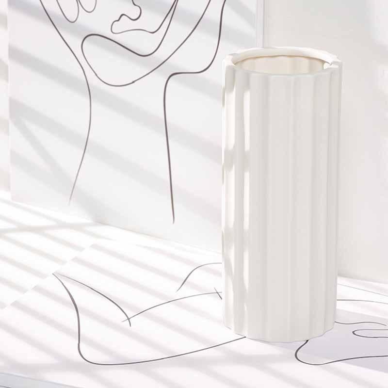 Swirl Textured Ceramic Flower Vase Tall Vase | Sage & Sill