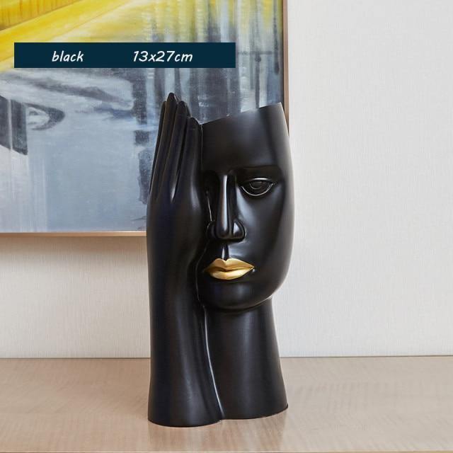 Abstract Modern Head Vases Black | Sage & Sill