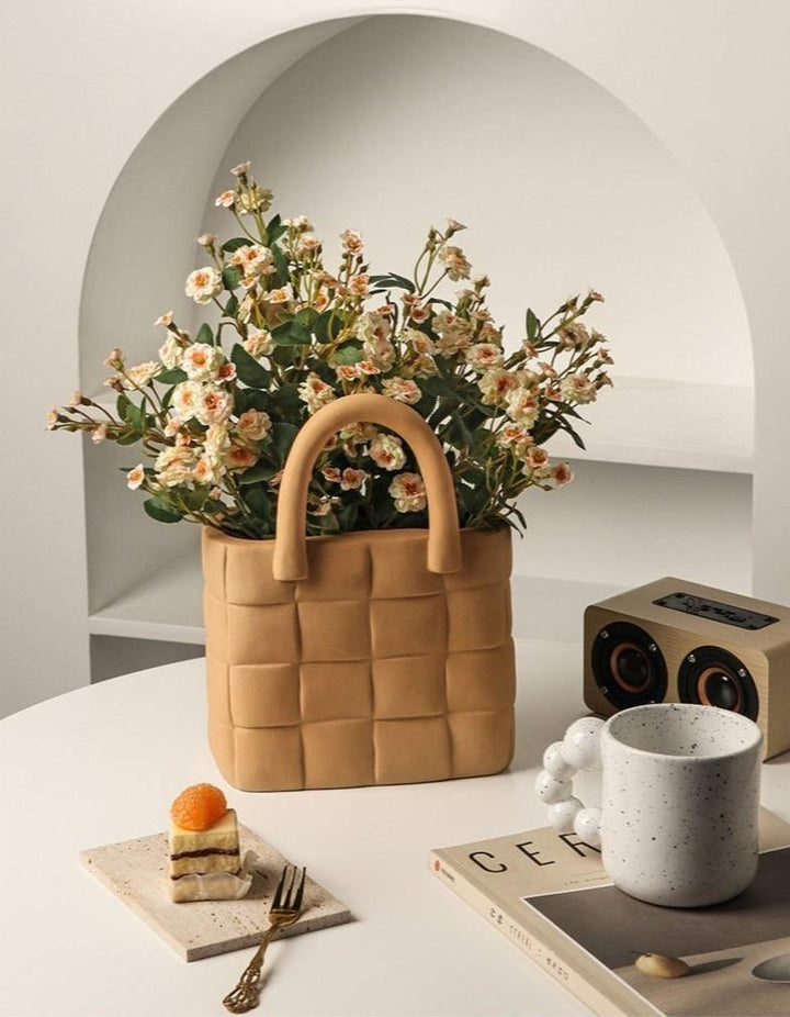 Garden Weave Basket Ceramic Vase | Sage & Sill