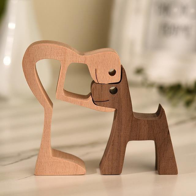 Man's Best Friend Wooden Figurines Short Tail / Man / Regular | Sage & Sill