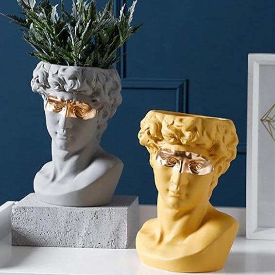 Ceramic David Bust Planter Vase Statue | Sage & Sill