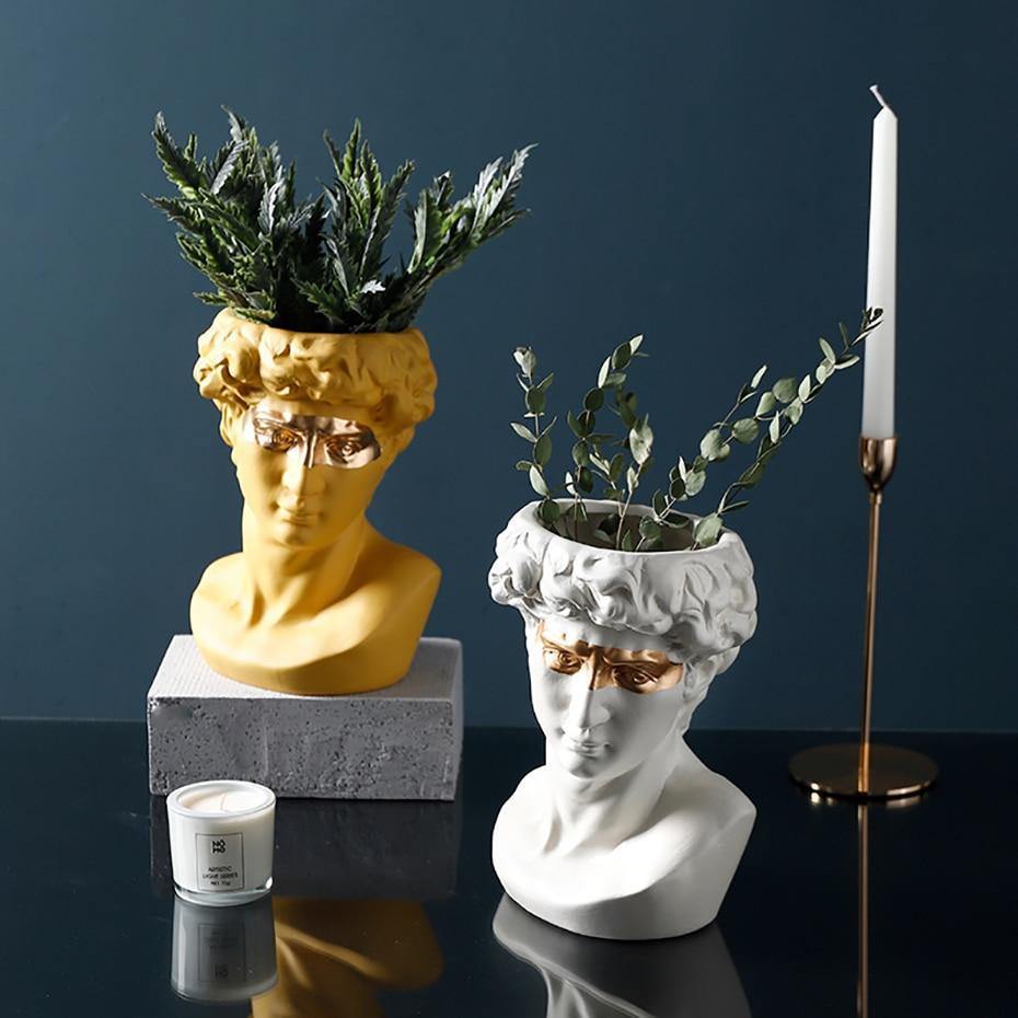Ceramic David Bust Planter Vase Statue | Sage & Sill