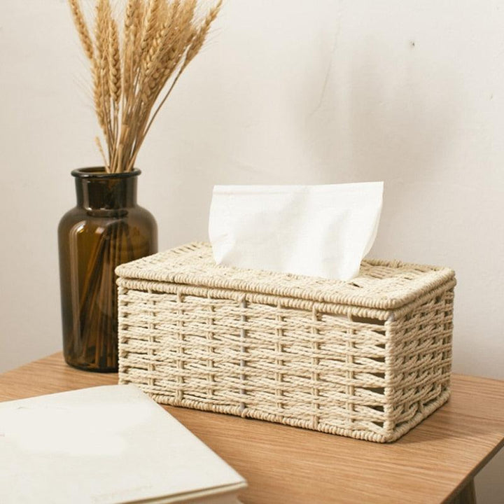 Rattan Tissue Box Cornsilk | Sage & Sill