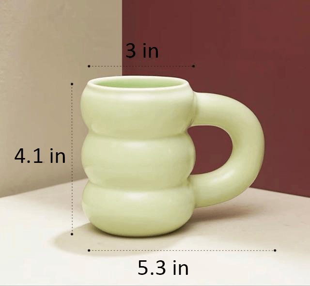 Chunko Thick Bubble Roll Ceramic Mug HoneyDew | Sage & Sill