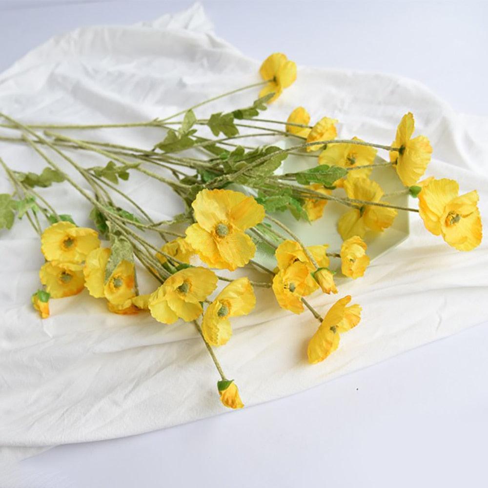 Faux Poppy Flowers Yellow / 1 Spray | Sage & Sill