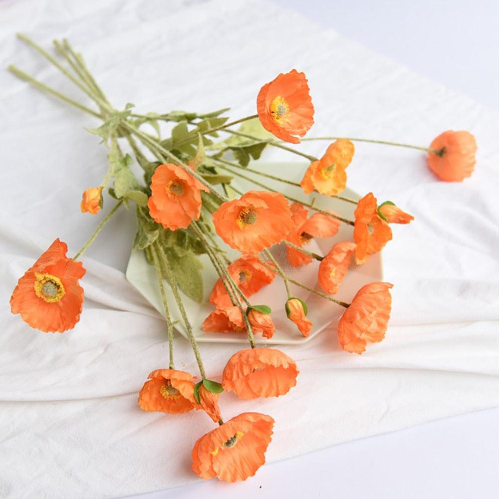 Faux Poppy Flowers Orange / 1 Spray | Sage & Sill