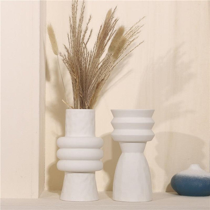 Alora White Ceramic Vases | Sage & Sill