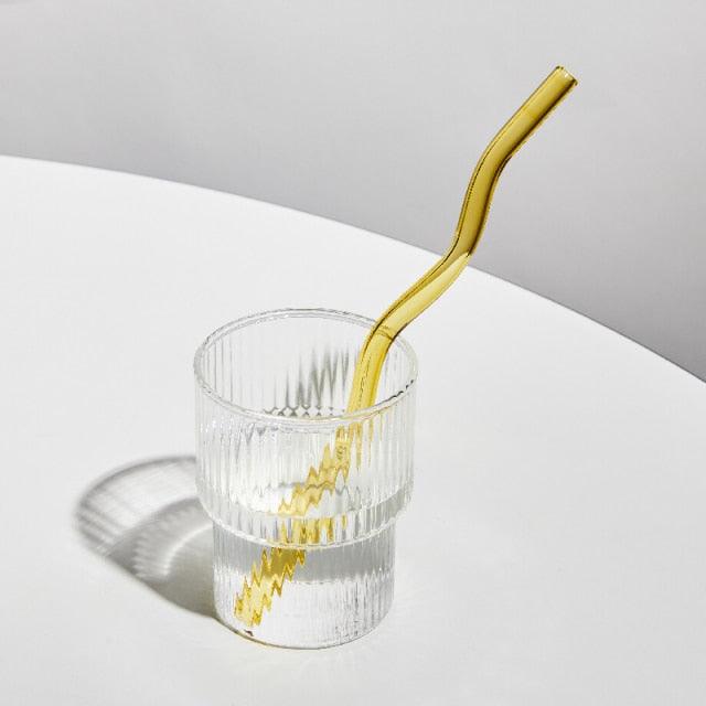 Twist Colorful Glass Straw Yellow / Wave | Sage & Sill