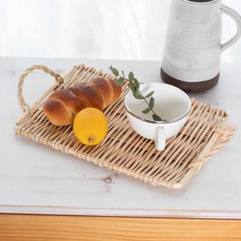 Woven Rattan Serving Tray Rectangle | Sage & Sill