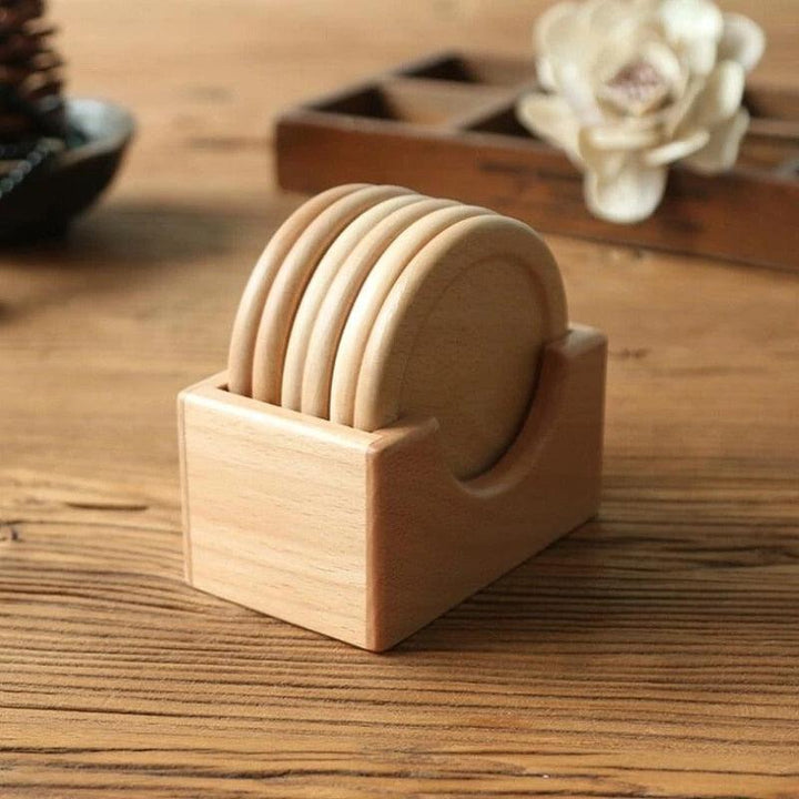 Pine Wood Coasters 6-Piece Set | Sage & Sill